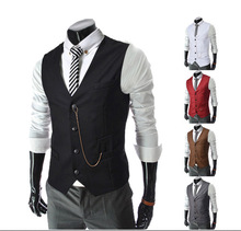 New Spring Mens Dress Vests Europe Brand Single Breasted Fitted Suits Waistcoat Male Gentle Business Sleeveless Vest Jacket Tops