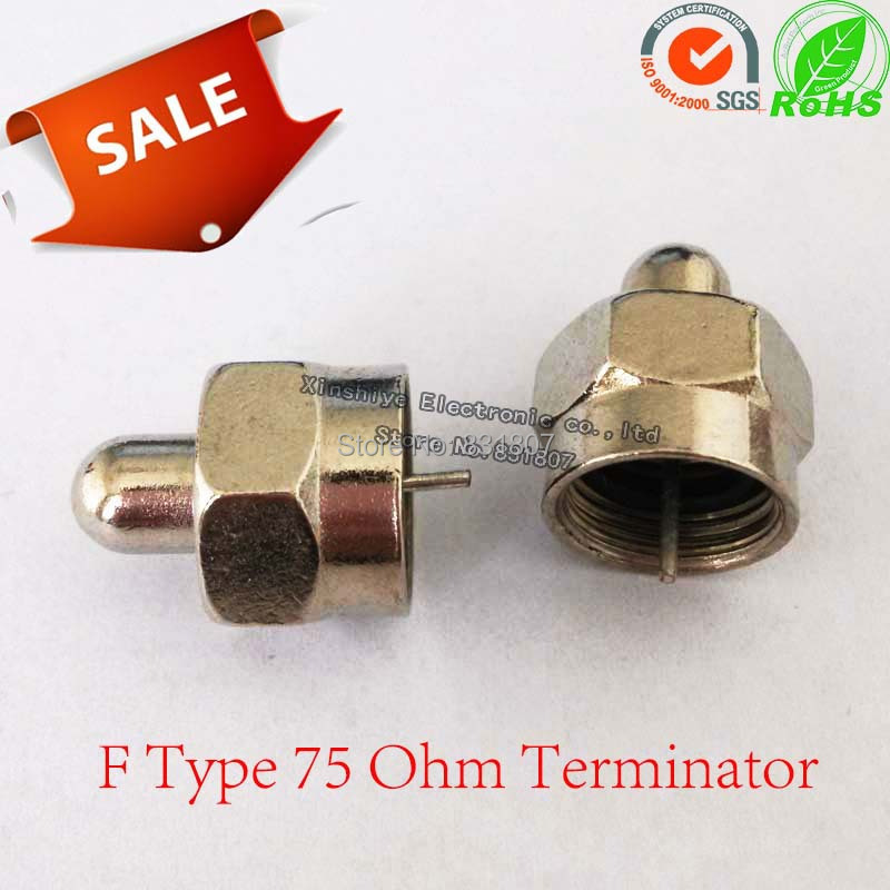 RF coaxial connector F Type 75 Ohm Terminator F Port Screw on Coax