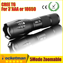 CREE LED Flashlight Torch – E17 CREE XM-L T6 3800Lumens – requires 3xAAA or 1×18650