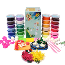 24pcs Suit Ultra Light Soft Malleable Fimo Polymer Modelling Clay Toys Air-dried Clay Blocks Toys DIY Polymer Clay Plasticine