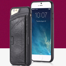 Mobile Phone Accessories PU Leather Practical Card Insert On Back Case For Apple iphone 6 4