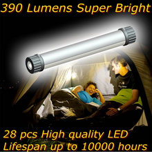 Portable Solar Powered Dimmable 28pcs LED Tube Lights Rechargeable Emergency Lamp Outddor Camping Tent Lantern
