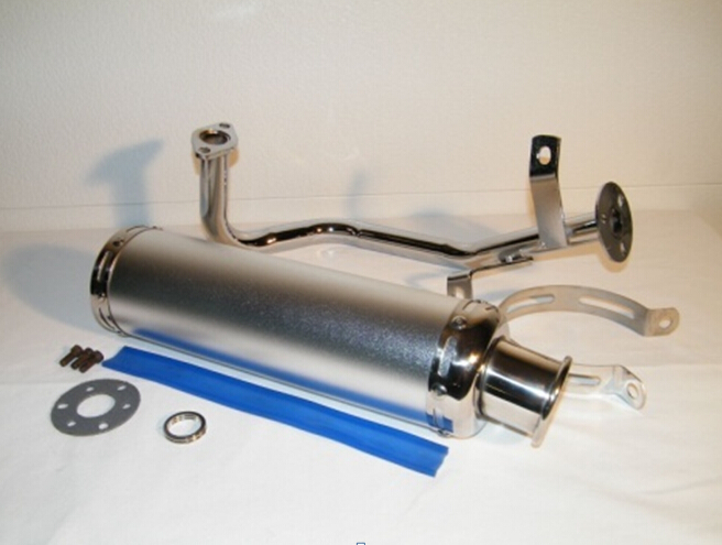 Performance Scooter Exhausting silver color font b GY6 b font 50cc QMB Chinese Scooter Moped Parts