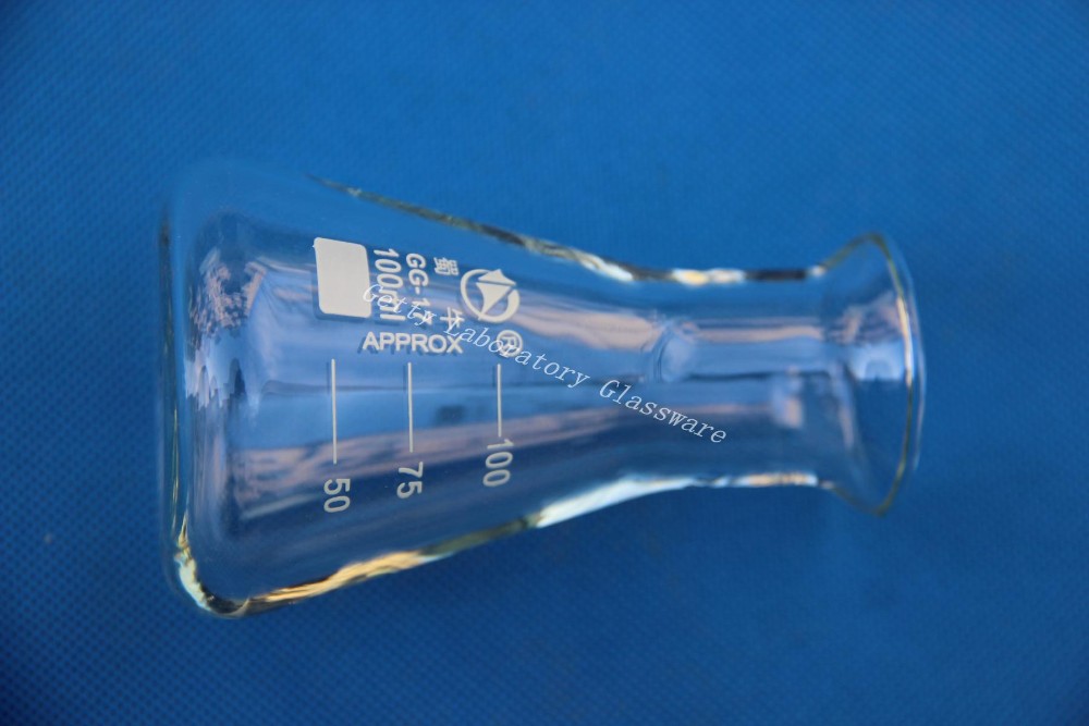 100 mL Conical Flask, Erlenmeyer flask , with wide mouth, borosilicate