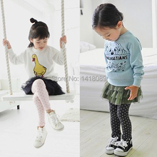 Fashion Toddler Baby Gilrs Polka Dot Soft Leggings School Stretch Pant Trousers Size 2 8Y