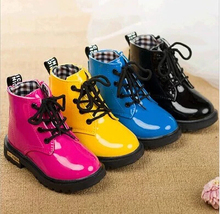 NEW 2015 Fashion Children s Martin boots Kids Ankle boots Spring Autumn Boys Girls shoes Riding