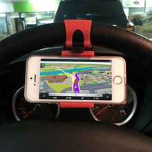 Universal Car Steering Wheel Phone Socket Holder Navigate Case For iPhone 4 4s 5 5S 6 6s/Plus Cover For Samsung S6/Edge S5 S4 S3