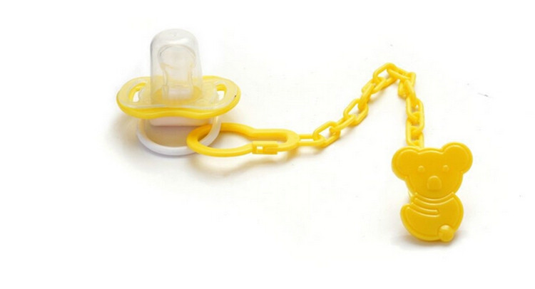 Baby Nipple Pacifier With Chain Clip Natural Rubber Pacifier Plastic Soother Chain Portable Nuk Pacifier Teat Teeth Grillz (2)