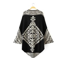 2015 New Autumn Winter Double Wear Women Wool Coats Long Sleeve Vintage Totems Sweaters Cardigans Tops