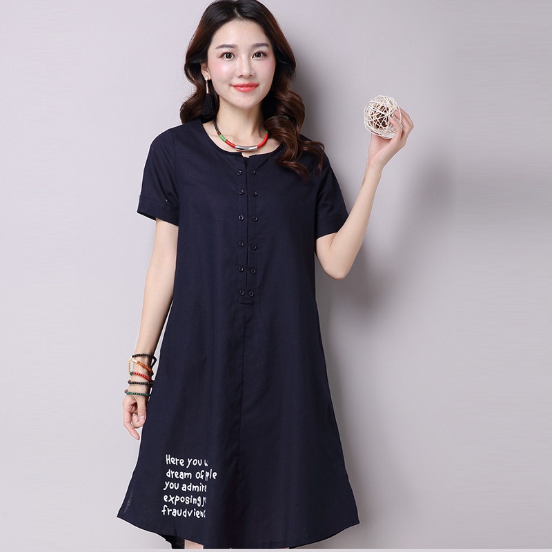 2016 new summer font b maternity b font dresses cotton and linen plus size women s