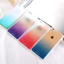 Sulada Gradient Blue TPU Mobile Phone Case for iphone 6 6s 6plus 6s plus Star Series Soft Gel FullShiny Rhinestone Back Case O18