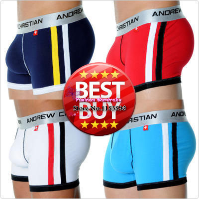 2015 Men Marcas Underwear Andrew Christian Male Boxers U Convex Pouch Sexy Modal Underpants Cueca Boxer