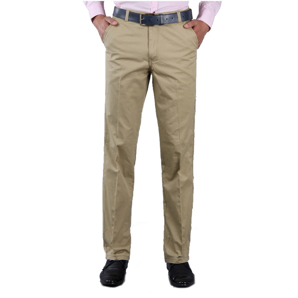 Весна лето мужчины свободного покроя бизнес длинная брюки марка Man хлопок прямой официальный офис рабочий брюки костюмные брюки
