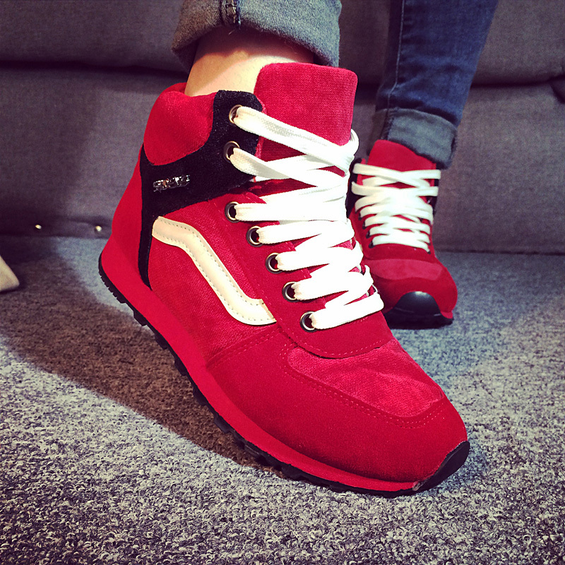 Hot sale The spring and autumn period and the leisure shoes High help Color matching lace