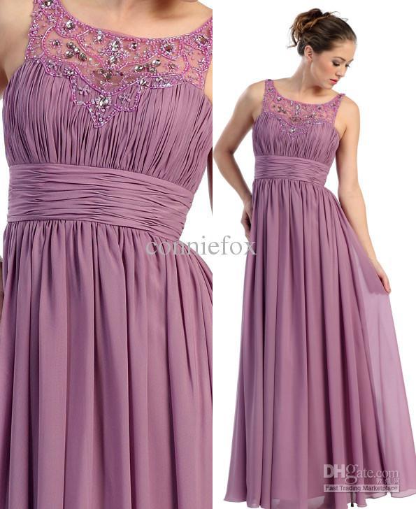 Petite Beaded Embellished Chiffon Long Discount Junior Bridesmaid