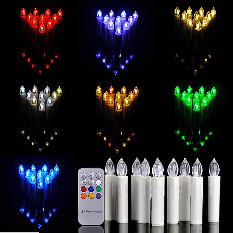 10 pcs remote control 12 colors change led candle light 10 pcs remote control 12 colors change led candle light