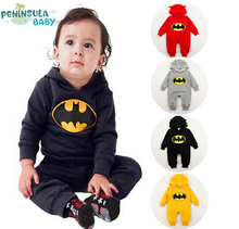 SR022 Free shipping 2014 new batman top quality baby rompers boy newborn baby clothes breaking warm