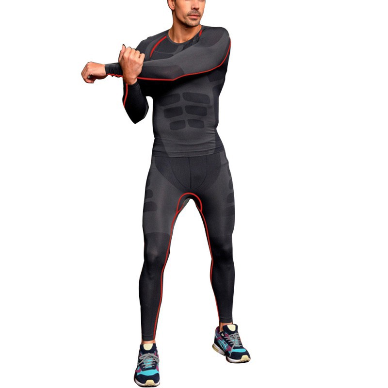 Mens Athletic Pants Compression Running Sports Training Base Layers Skin Tights Quick Dry Free Shipping