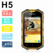 Waterproof Ip68 military smart phone Hummer H5 4inch IPS screen android 4.2 dual core mtk6572A dual card dual standby phone