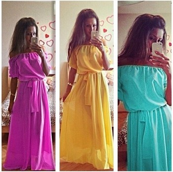 ... la taille robe longue en mousseline de soie bohême femmes Maxi robe ... la taille robe longue en mousseline de soie bohême femmes Maxi robe