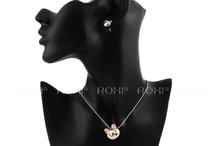 ROXI Christmas Gift New Fashion Jewelry Platinum Plated Statement Cute Cat Necklace For Women Party Wedding
