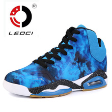 LEOCI New Air Sole Damping Men Basketball Shoes Strong Grip Mens Basketball Sneakers Mid Cut Sport Shoes Zapatillas Baloncesto