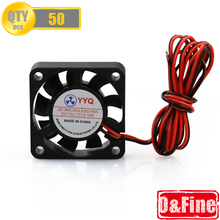 50 Pcs/Lot O & Fine store 3D Printer Parts 40*40 DC 12V 0.1A Fan For MakerBot RepRap UP Mendel I3 Printer by DHL or Fedex