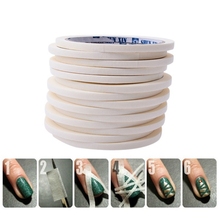 0.5cm*17m Manicure 3D Nail Art Tips Creative Nails Stripe Tape Rolls White Tape Stickers For Masking Pattern JH225