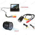 8 LED reverse parking camera 4 3 inch Foldable tft lcd Rearview Monitor for Car
