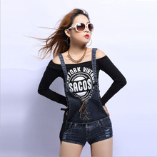 Womens Jumpsuits shorts overalls jeans 2016 Summer Fashion Pure cotton detachable short Jeans Ladies Casual denim shorts Girls