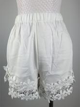 Summer Style Women s Casual Sexy Black White Shorts For Women Lace Trim High Waist Shorts
