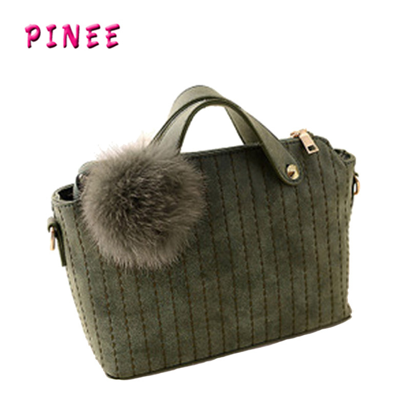 2014 famous brand designer handbags faux fox fur womens messenger bags ...