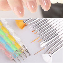 20pcs Nail Art Design Dotting Painting Drawing UV Polish Brush Pen Tools Set Kit