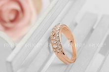 ROXI fashion new arrival genuine Austrian crystal Delicate Ms dinner Gold plated ring Chrismas Birthday gift