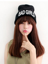New bad girls Cuffed Beanie Skull wig Cap Hipster Rap Hip Hop Hat Unisex Men Women Warm Winter Knit Gangster pom raccoon
