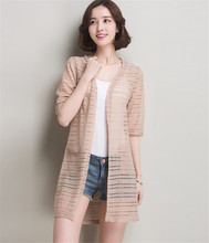 Fashion Spring & summer New Ladies Long Basic Jackets Best Quality Hollow Out Outerwear Coats For Women