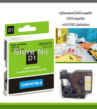 blue on white tape 1/2″x23′ compatible DYMO label tapes D1 label cassettes 45014 S0720540 12mm label printer