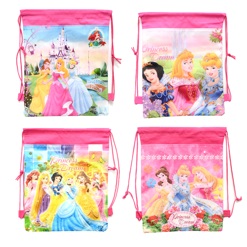 1pic princess school bags kids cartoon drawstring backpack bag For kids bag back to school mochila