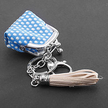 Women s and Girl s Leather Quartz Pocket Watches Analog Keychain Watch with Bag Pattern Multi