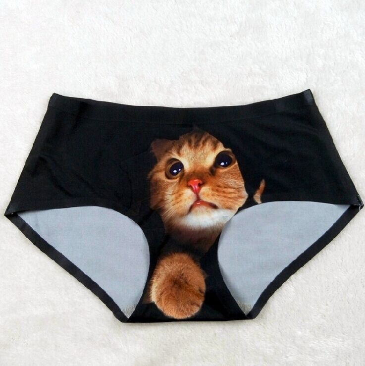 Sexy Seamless 3d underwear women briefs Cats Print women panties female pink underwear Panty Sexy Panties