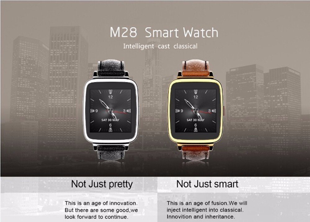 2016 Luxury Smart Watch R Watch Wristwatch Bluetooth M28 Activity Tracking Smartwatch Phone For