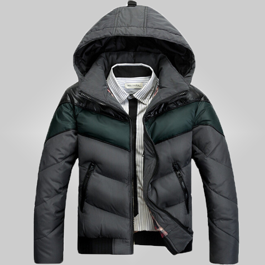 free shipping  2015 New Men's Jacket Winter Short Slim High Quality Removable Hooded Down Jacket Outwear 130