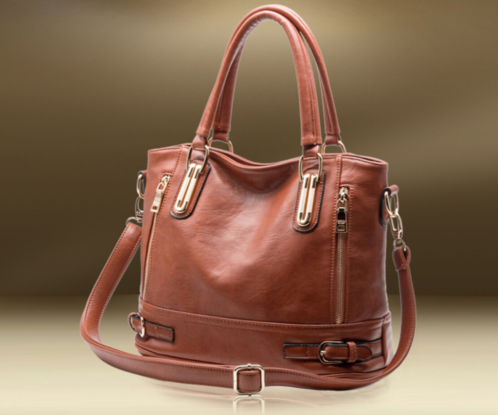 Top Luxury Handbags. Fashion Leather Black with Red Handbags Medium for