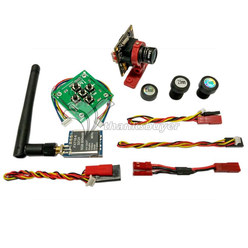 Micro HD Digital AL CCD Video Camera 5.8G 600mW AV Transmitter OSD Kit for FPV Multicopter