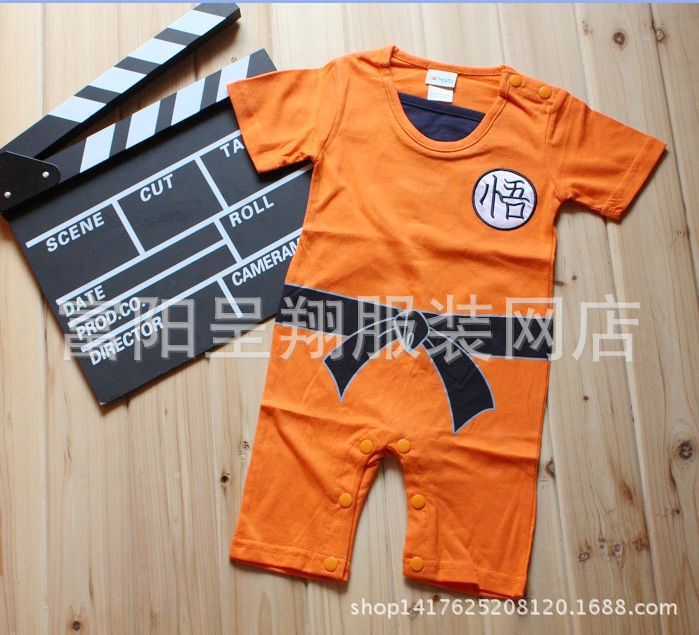 Cartoon Monkey Jumpsuit Cotton Short Sleeve Infant Romper ...