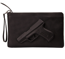 Hot women messenger bags 3D Print Gun Bag Designer Pistol Handbag Black Fashion Shoulder Bag Day Envelope Clutches With Strap