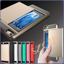 5C Slim Armor Case Slider Card Slot Brushed Hybrid Tough Protective Phone Bar Design Cover Case For iphone 5C 5 C Mobile Coque