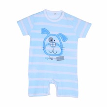 2016 Newborn Baby Summer Cotton Boy Girl Totoro Striped Rompers One piece Rompers Jumpsuits Infant Clothing