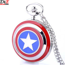 High Quality Retro Vintage Bronze Steampunk silver Titanium steel Batman Pocket Watch Necklace mens jewelry P191