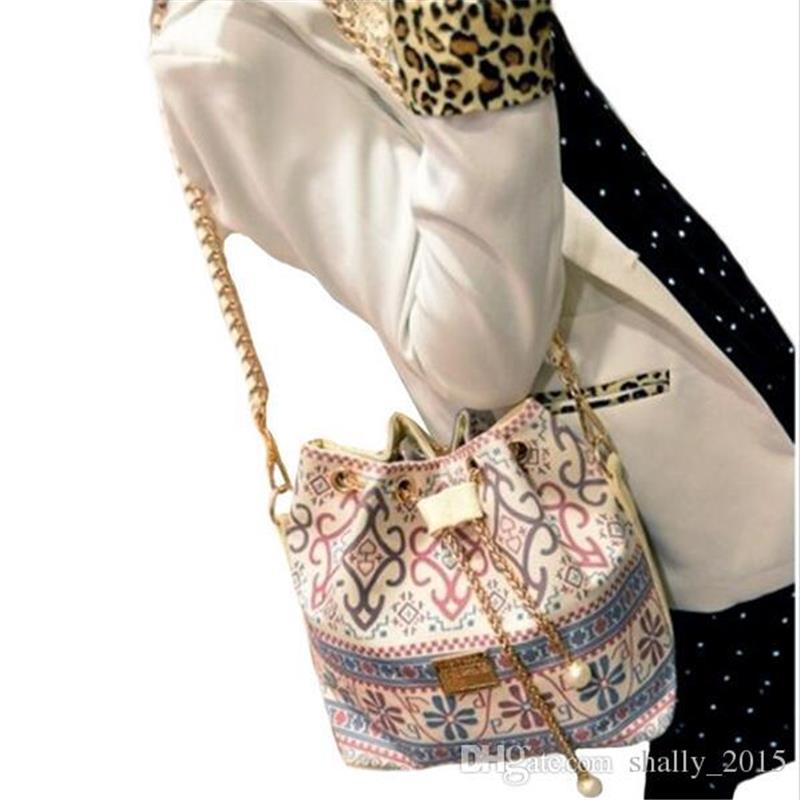 National Women Canvas Bags Drawstring Geometric Plaid Shoulder Bag Vintage College School Casual Crossbody Bags Girls